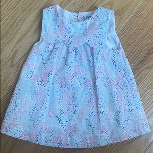 Jacadi Floral Baby Dress in Pink and Blue. 6months NWT